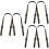 6 Pcs Synthetic Handbag Handles Durable Tote Strap Deep Coffee 7