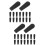 40Pcs Black Claw Machine Claw Sleeves Replacement Plastic Protectors 9