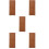 4pcs Solid Wood Small Decor European Style Rail Baluster Dining Table Decor 8