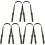 6 Pcs Synthetic Handbag Handles Durable Tote Strap Deep Coffee 3
