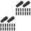 40Pcs Black Claw Machine Claw Sleeves Replacement Plastic Protectors 5