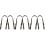 6 Pcs Synthetic Handbag Handles Durable Tote Strap Deep Coffee 5