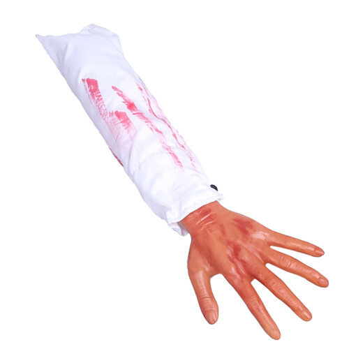 2 Pcs Simulation Broken Hand Latex Bloody Halloween Prop 1
