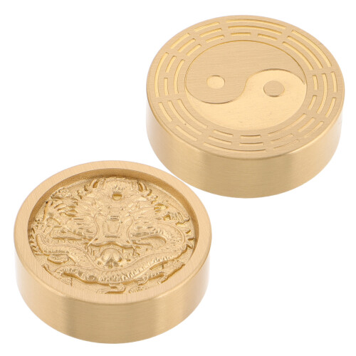 6 Pcs Solid Brass Paperweight For Chinese Calligraphy And Office Use 1
