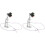 2Stk Mini Signalsignal Silber Sandtisch Für Mini-Landschaft 4