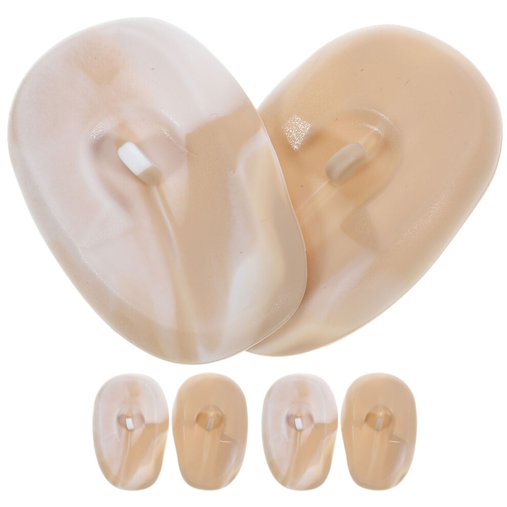Totority 15Pairs Khaki Silicone Ear Protectors For Hair Coloring And Salon Use