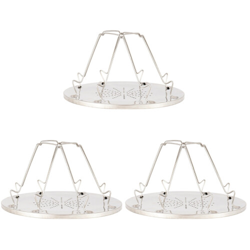 3Pcs Kitchen Toast Warming Rack Stainless Steel Grill Silver 2