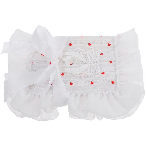 5Pcs Fabric Notebook Cover With Bowknot And Heart Design 1