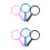24 Pcs 0.2X Plastic Handheld Mini Magnifying Glass For Kids 5