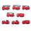 16 Pcs Pull-Back Fire Truck Toy Vehicles For Children 2