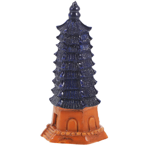 4Pcs Traditional Tower Model Mini Resin Statue Tabletop Decor