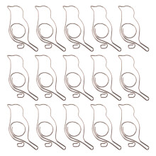 60Stk Silberne Metallklammern Kreative Vogel-Motiv Clips Für Zuhause