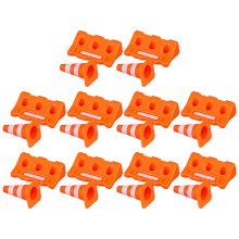 40 Pcs Traffic Road Signs Playset With Cones And Barricades For Kids
