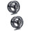 2Pièces Roue De En Aluminium Noir Avec Robuste 7