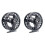 2Pièces Roue De En Aluminium Noir Avec Robuste 2