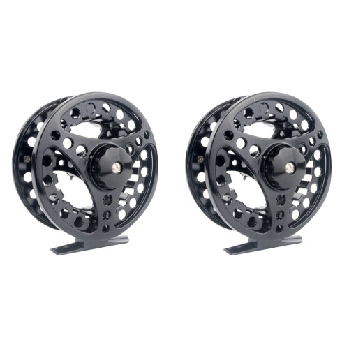 2Pièces Roue De En Aluminium Noir Avec Robuste 1