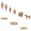 3 Sets Terracotta Soldier Desktop Decorative Mini Model 3