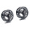 2Pièces Roue De En Aluminium Noir Avec Robuste 4