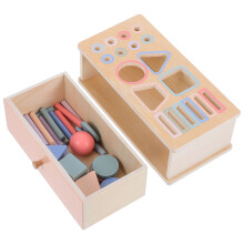 3 Sets Sorting Coin Box: Wooden Educational Toy For Toddlers 1-3