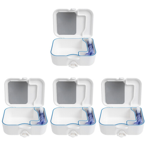 4Pièces Coffrets Blancs Pour De Dentier Avec 2