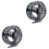 2Pièces Roue De En Aluminium Noir Avec Robuste 3