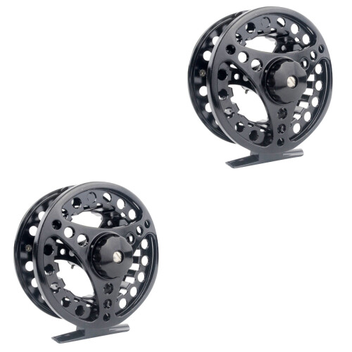 2Pièces Roue De En Aluminium Noir Avec Robuste 2