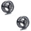 2Pièces Roue De En Aluminium Noir Avec Robuste 6