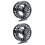 2Pièces Roue De En Aluminium Noir Avec Robuste 5