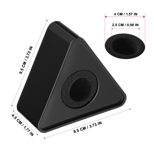 8 Pcs Portable Abs Triangle Mic Flag Station Logo Black 1