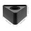 8 Pcs Portable Abs Triangle Mic Flag Station Logo Black 3