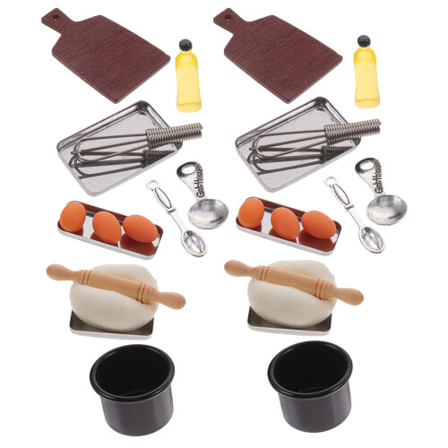 10 Sets Of Miniature Baking Tools For Play Kitchen And Decor 2