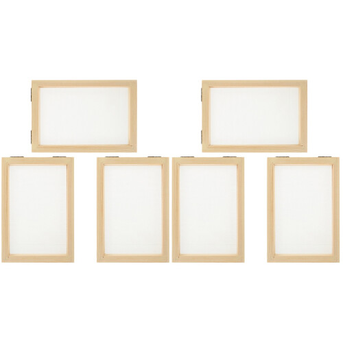 6 Pcs Diy Paper Making Wood Frame 2