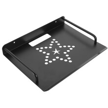 3St Zwarte Zwevende Projector Wandrek Met Router- En Kabelhouder