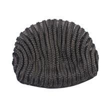 2pcs Elastic Dome Cornrow Wig Cap with Combs, Breathable Crochet Design, Black, Stretchable Fit