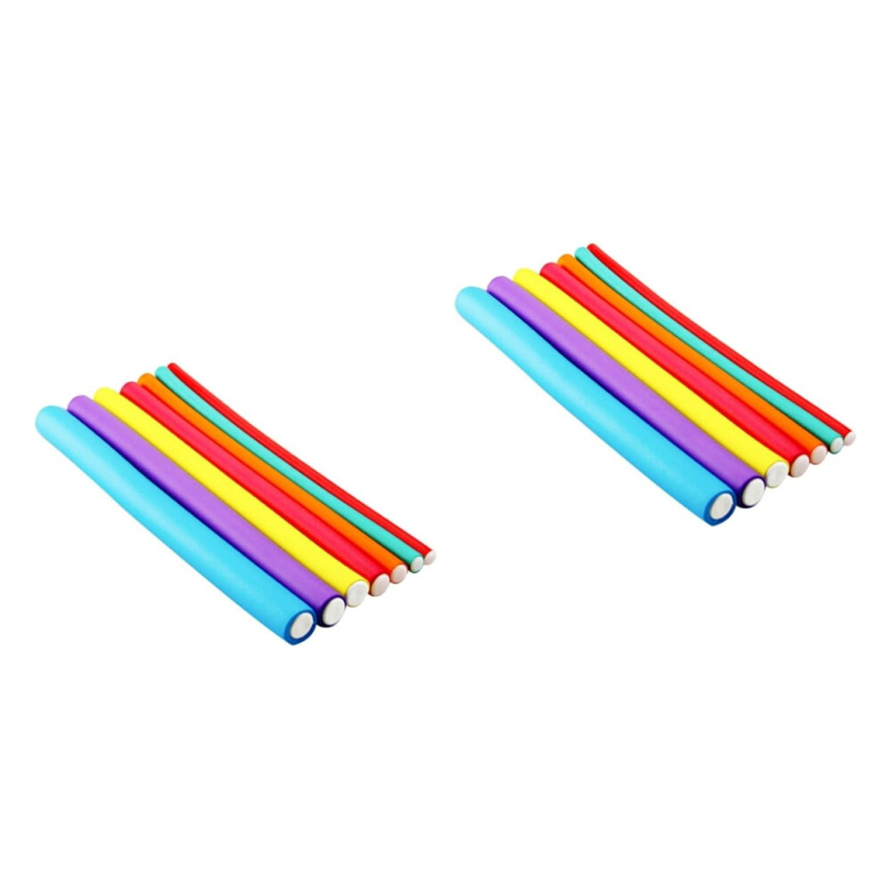 Hair Curlers Set 40pcs No Heat Spiral Curlers Soft Sponge Sticks for Gentle Long Hair Styling