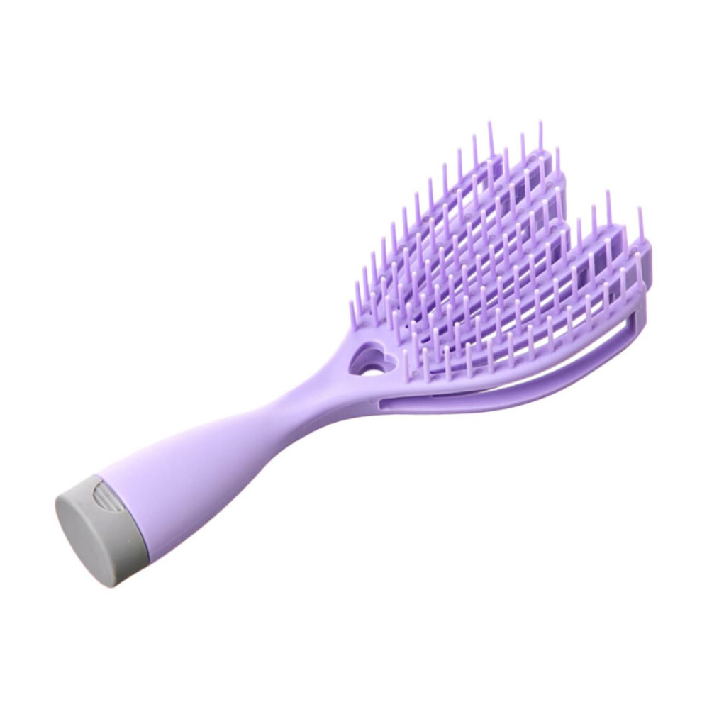 Unisex Detangling Hair Brush With Mirror For Curly Hair, Compact Wet And Dry Travelfriendly Design