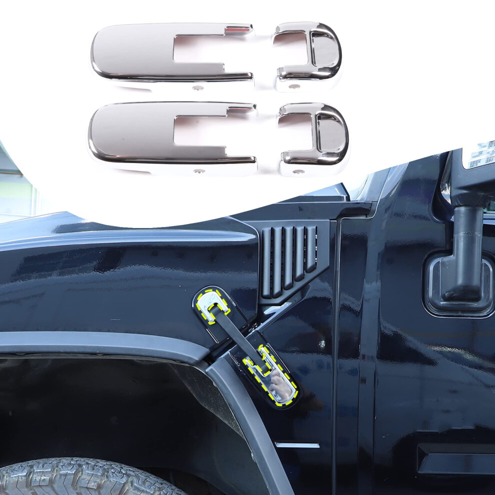 Hood Latch Cover Chrome Trim Set For Hummer H2 20032009 Exterior Accessories 4Pcs Protectors 9070919766572