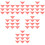 60Pcs Red Silk Square Scarves Lightweight Dance Performance Veils 8
