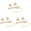 3Sets Goldene Manschettenknöpfe Krawattenclip Set 2