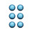 2Stk Hellblaue Resin Patch Halbkreis Schmuck Basteln DIY Schmuckdesign 9