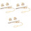 3Sets Goldene Manschettenknöpfe Krawattenclip Set 3