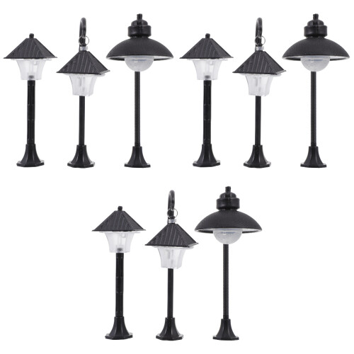 9St Plastic Mini Straatlantaarn Decoratie Creatief Model Licht 2