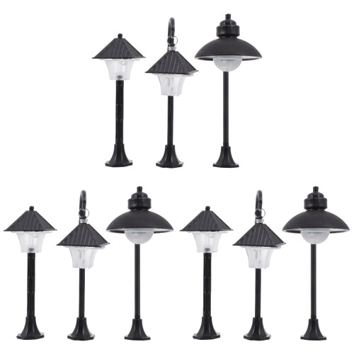 9St Plastic Mini Straatlantaarn Decoratie Creatief Model Licht 1