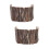 2Pièces Clôture En Bois Hamster Reptiles Durable Marron Clair 7