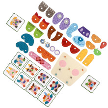 Lot De Jouets Éducatifs En Bois Puzzle Expressions Pour Enfants