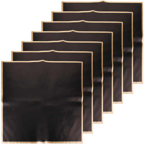 40Pièces Papier Noir Pour Cadeau Fleurs 1