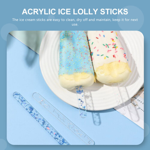 25Pièces Bâtonnets Glace En Colorés Pour DIY Facile 2