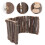 2Pièces Clôture En Bois Hamster Reptiles Durable Marron Clair 8