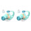 2Sets Delfijn Bubbelblazer Groen Voor Buiten, 10 Bubbelmachine 3