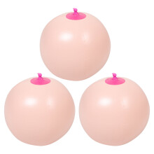 3Pcs Portable Beige PVC Inflatable Balls for Beach and Pool Play